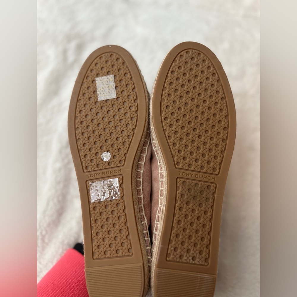 New Tory Burch Minnie embellished suede espadrilles in pink - Picture 3 of 7
